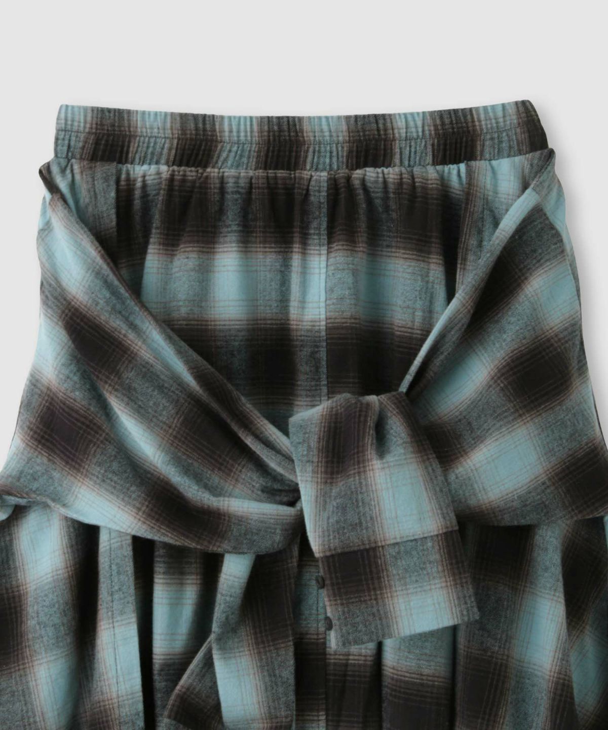 milli de l'air フェイクスリーブチェックスカート レディース