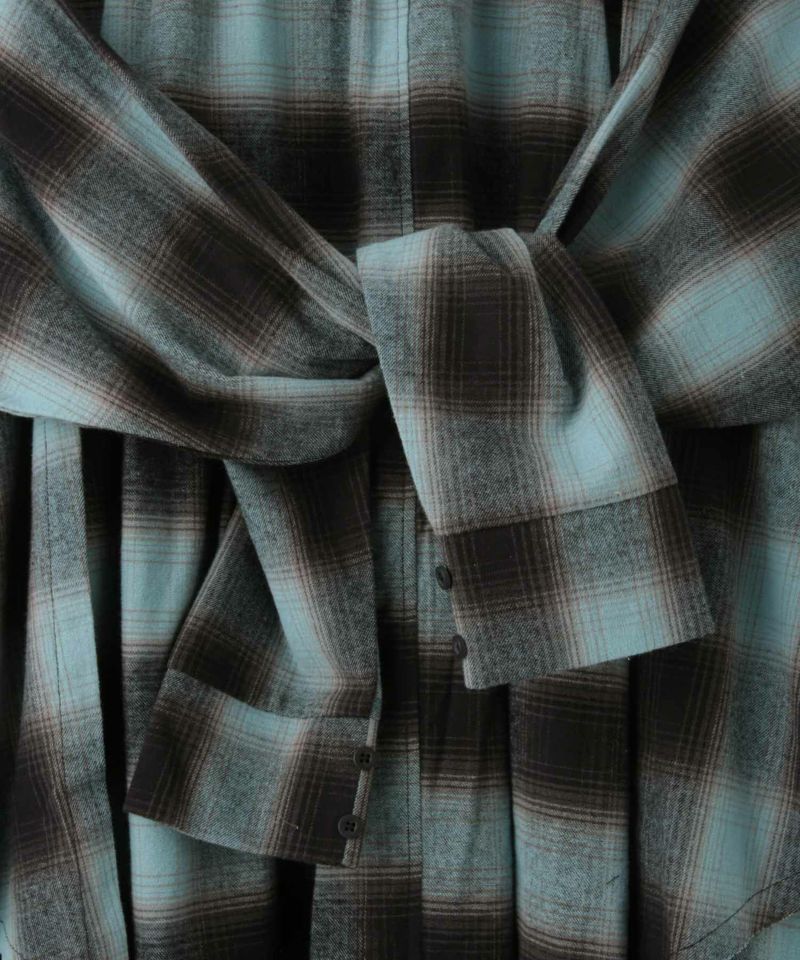 milli de l'air  フェイクスリーブチェックスカート レディース商品画像-17