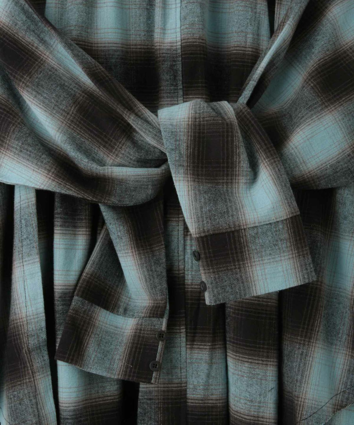 milli de l'air フェイクスリーブチェックスカート レディース