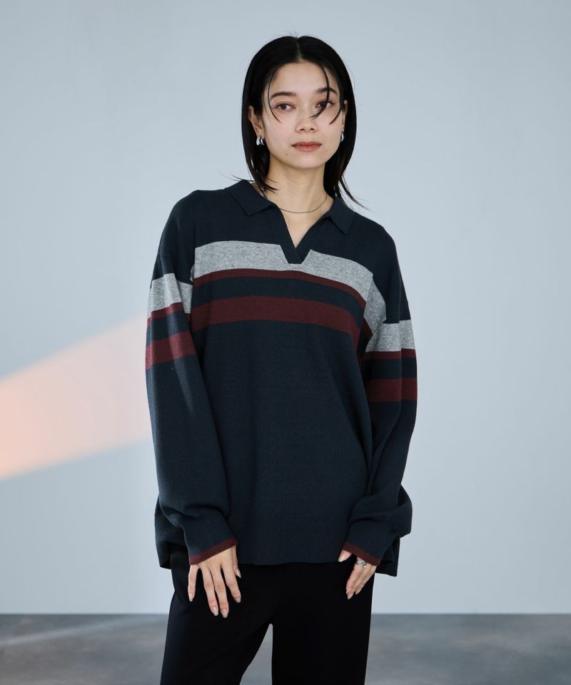 milli de l'air  配色ポロニット レディース商品画像-6