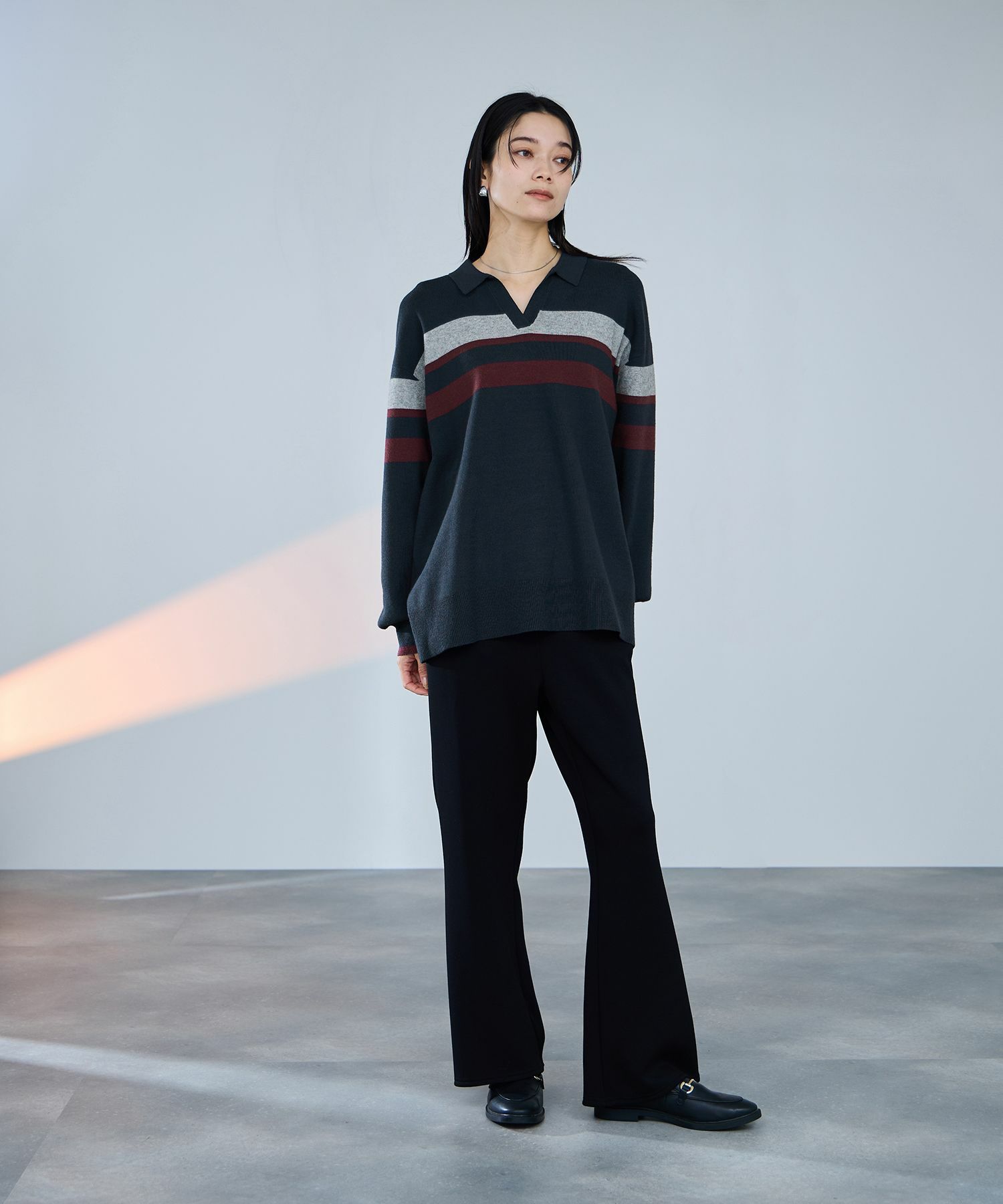 milli de l'air  配色ポロニット レディース商品画像-7