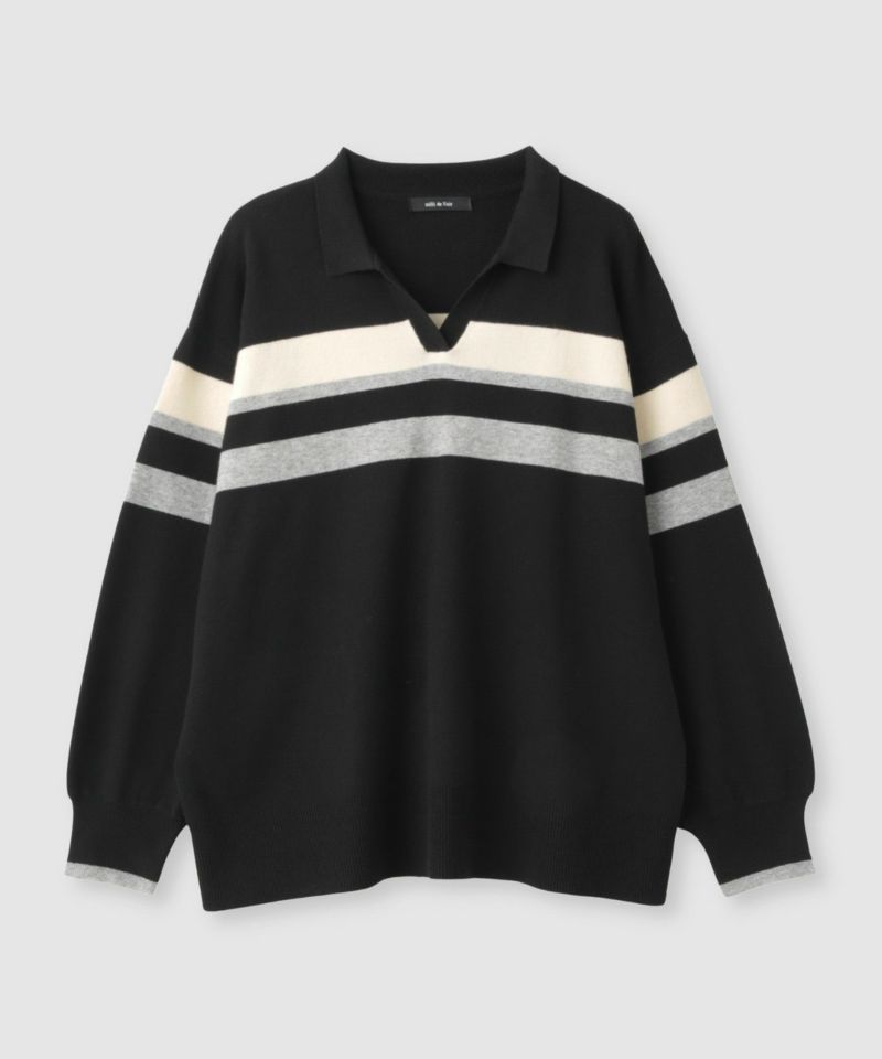 milli de l'air  配色ポロニット レディース商品画像-13