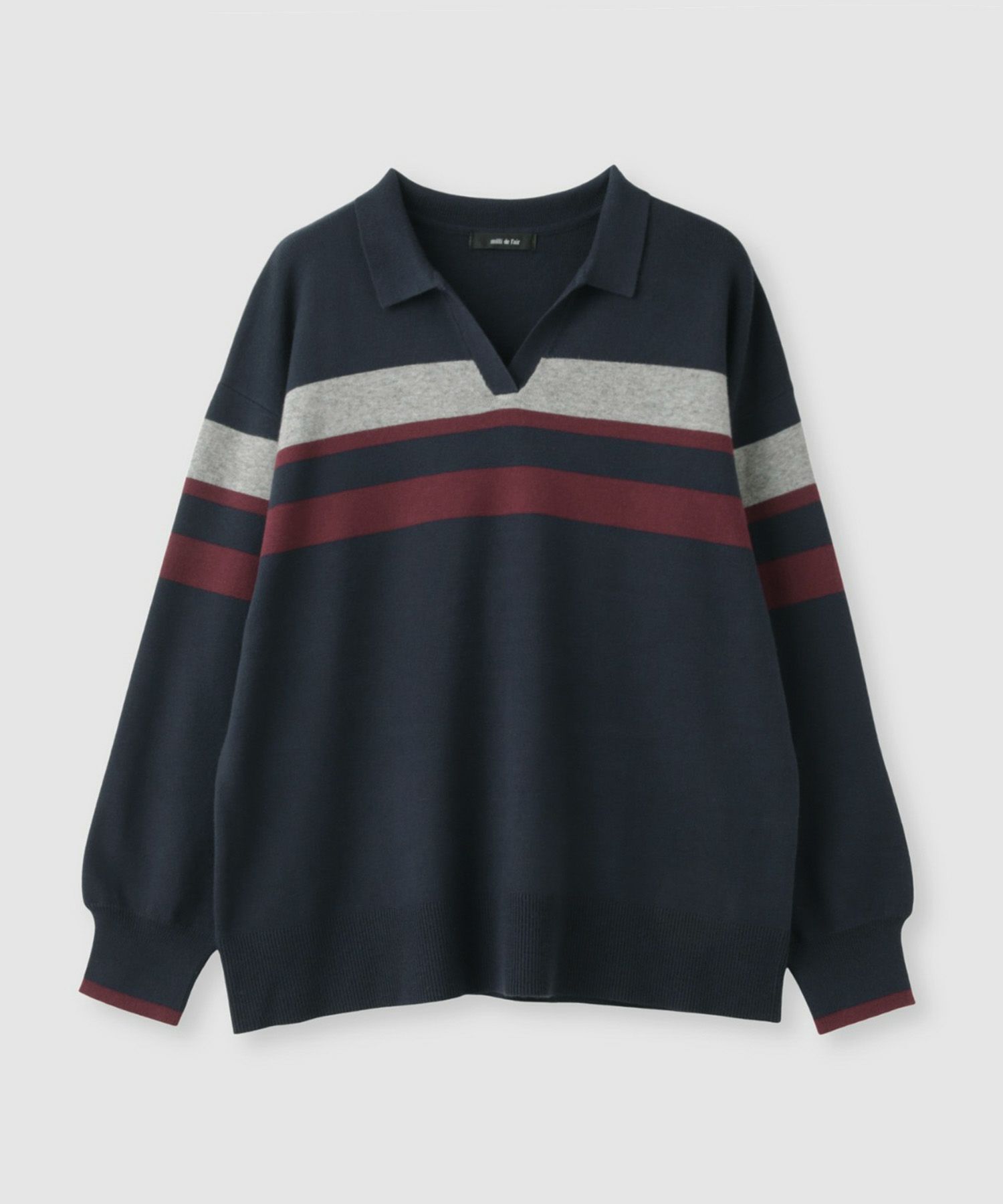 [さらに50%OFF]milli de l'air  配色ポロニット レディース商品画像-14