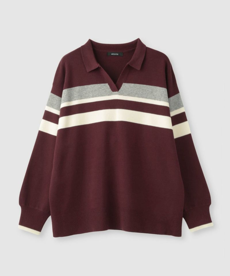 [値下げ]milli de l'air  配色ポロニット レディース商品画像-15