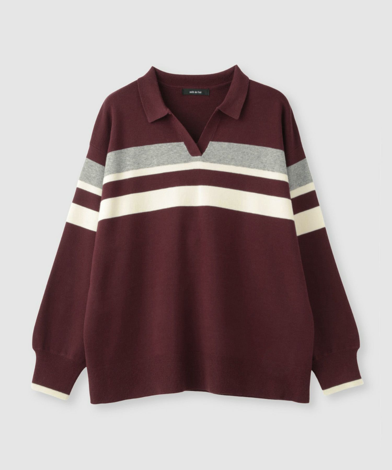 milli de l'air 配色ポロニット レディース