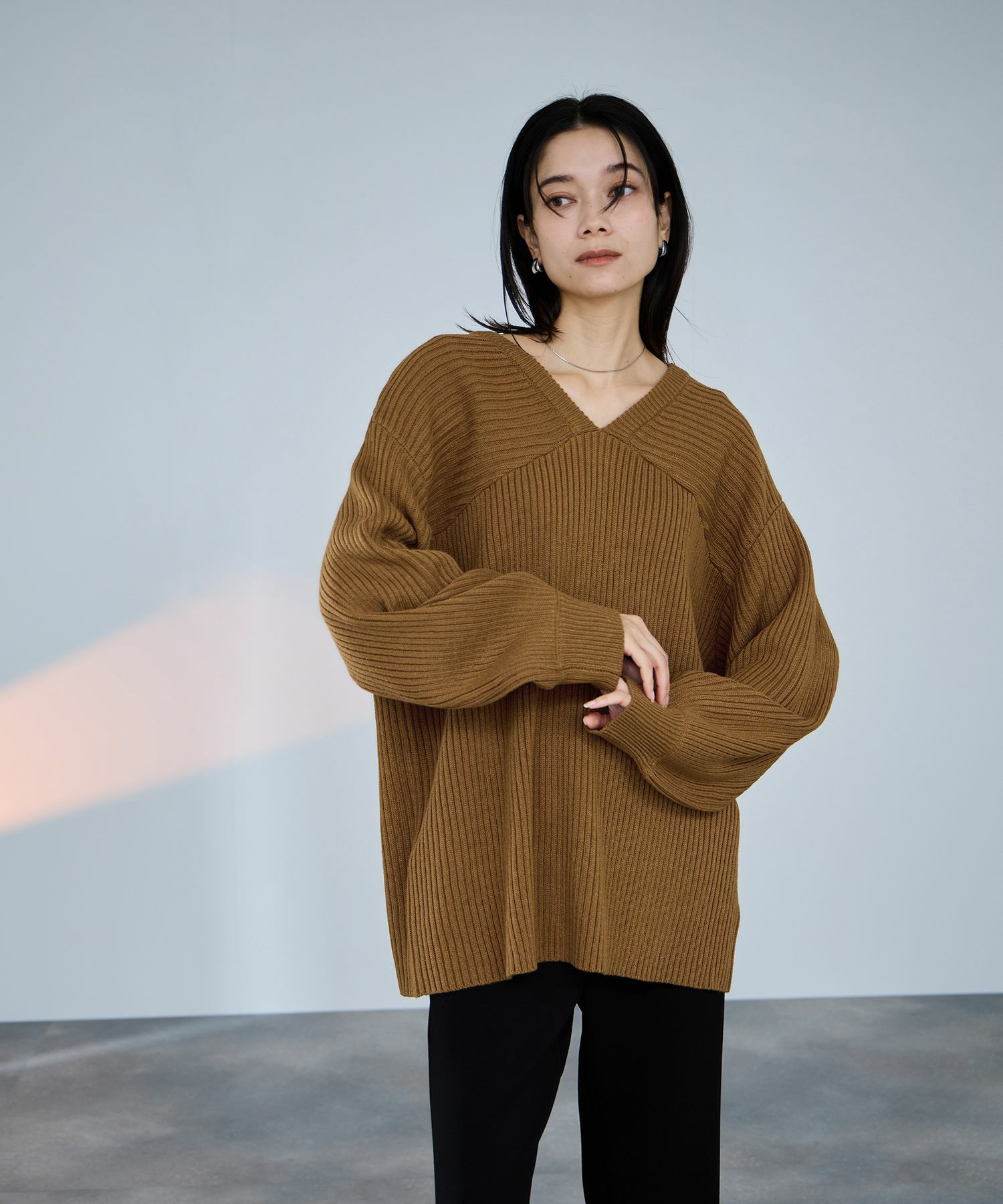 milli de l'air 前後2WAYバルキーニット レディース