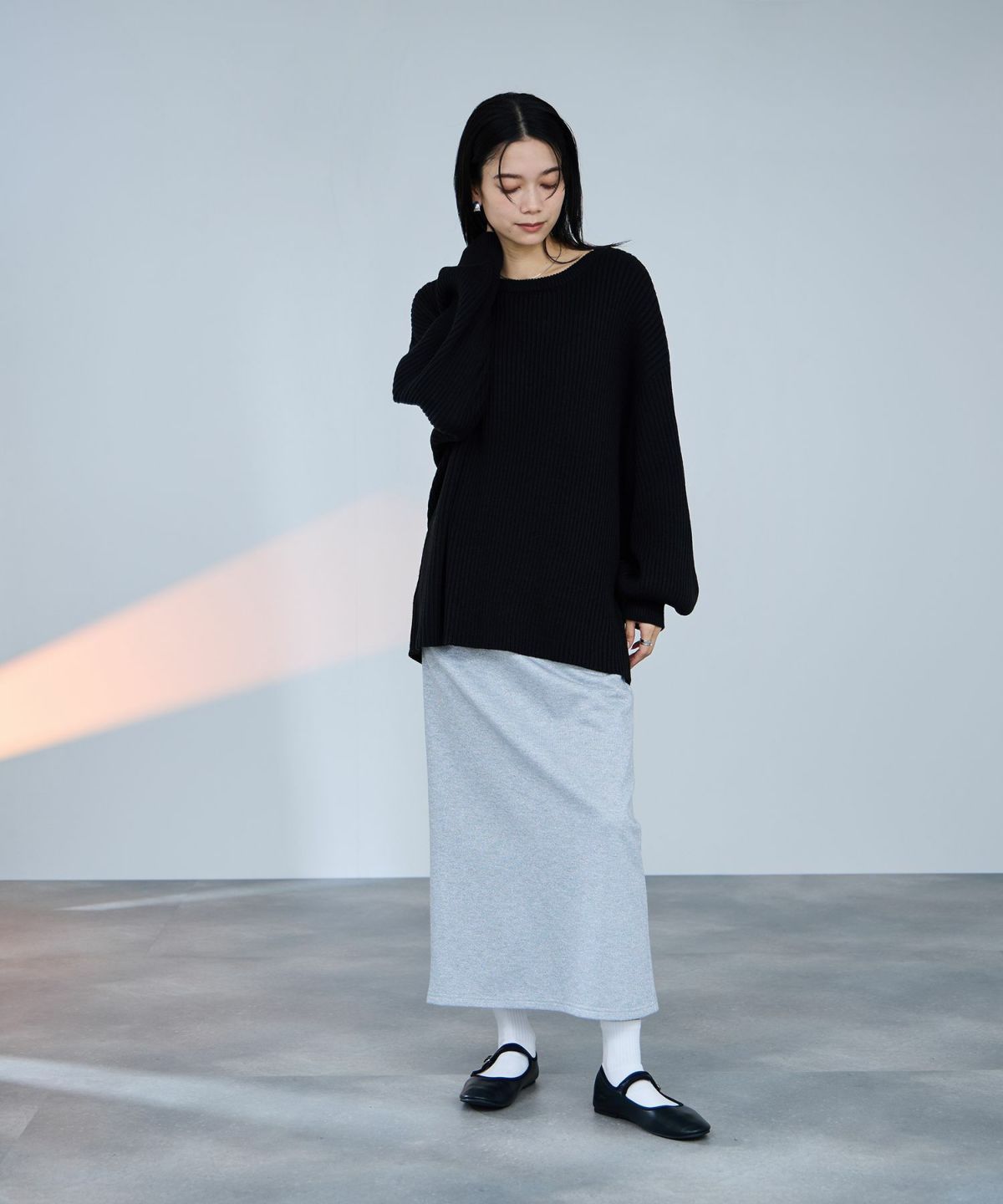 milli de l'air 前後2WAYバルキーニット レディース