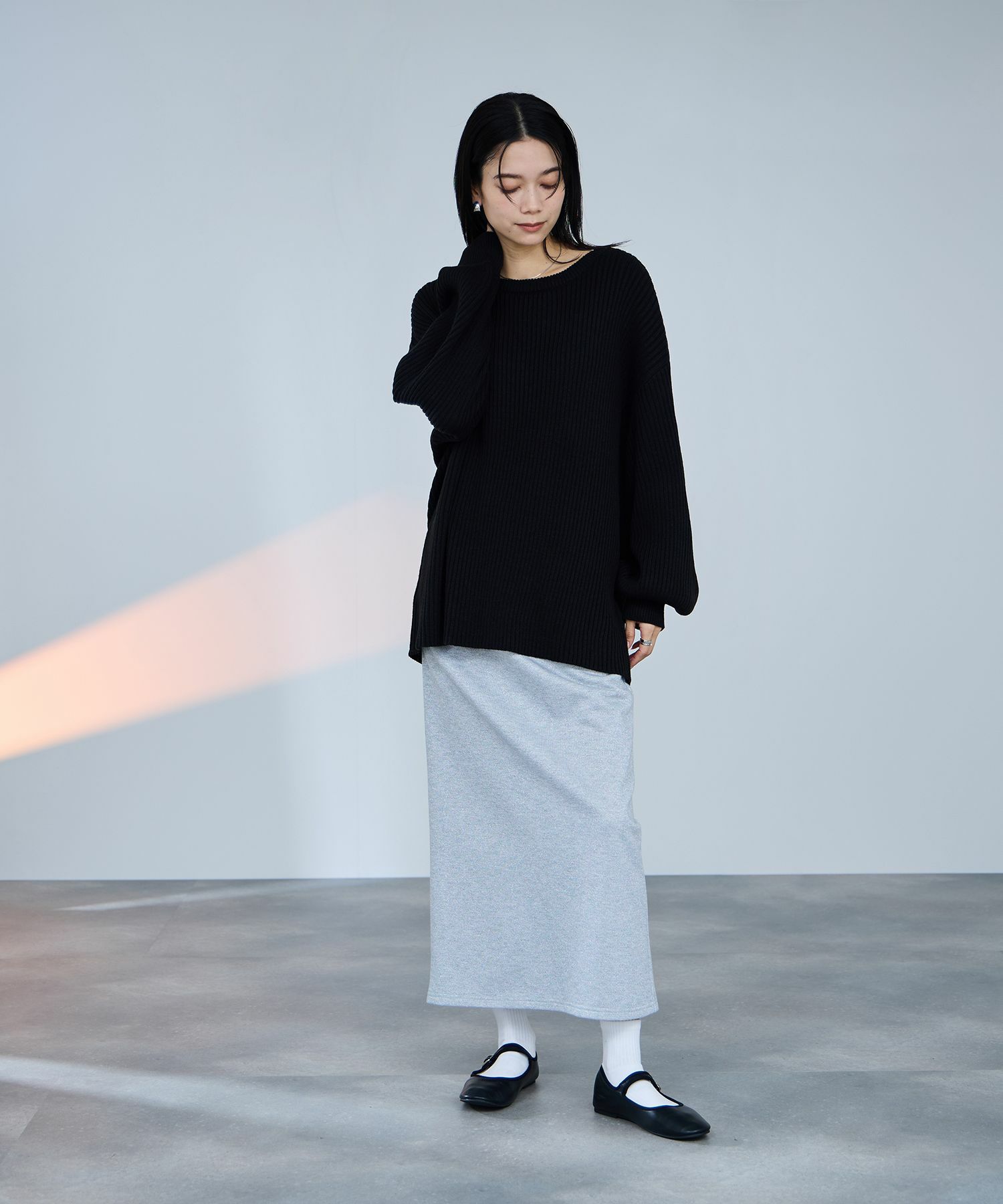 milli de l'air 前後2WAYバルキーニット レディース
