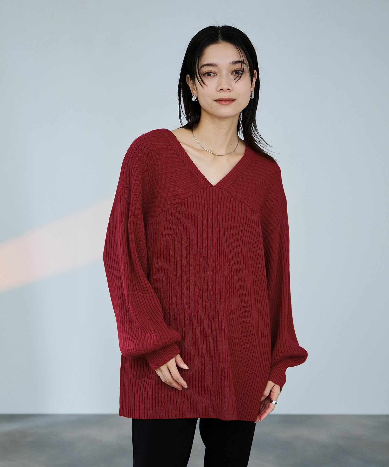 milli de l'air 前後2WAYバルキーニット レディース