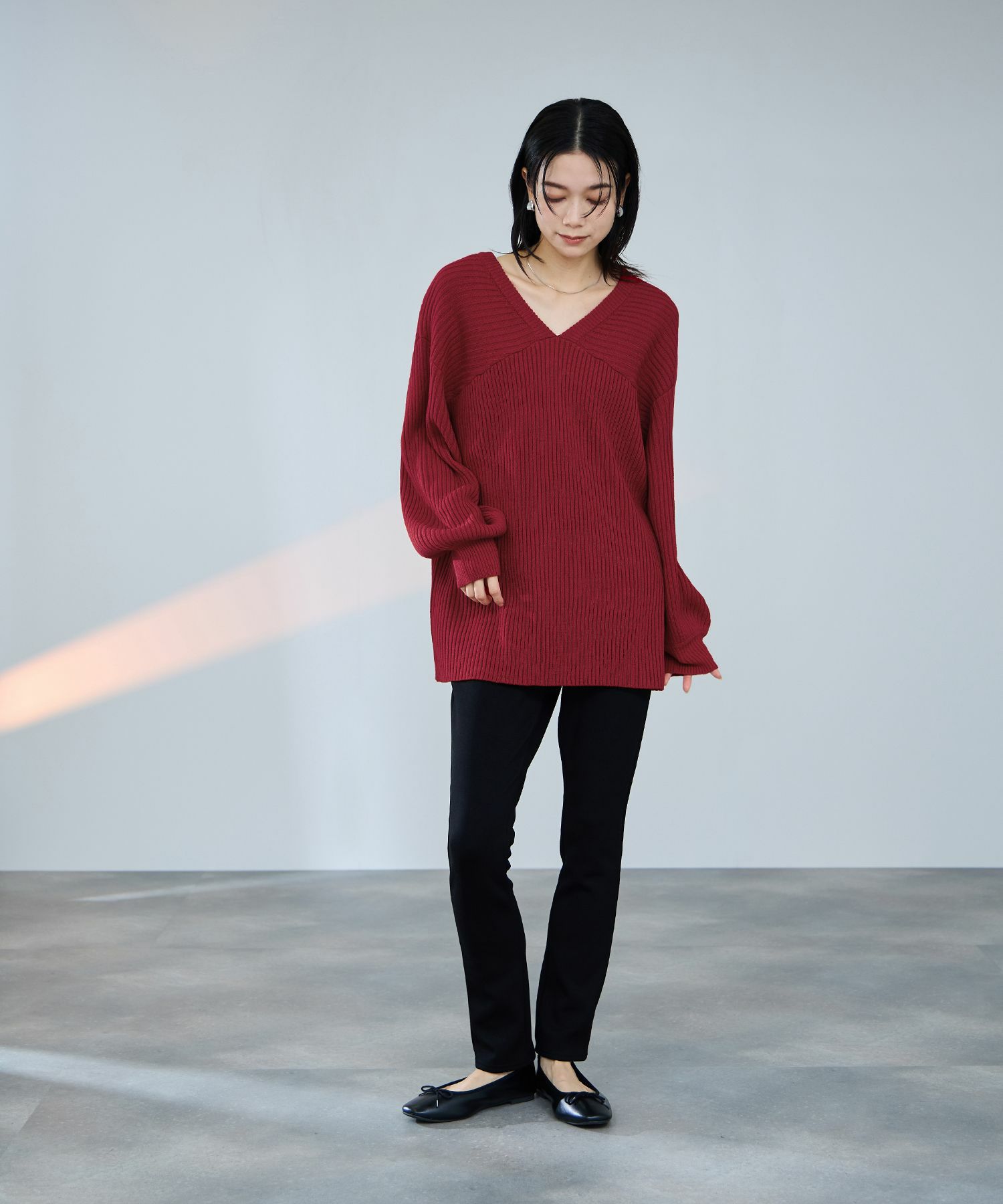 milli de l'air 前後2WAYバルキーニット レディース