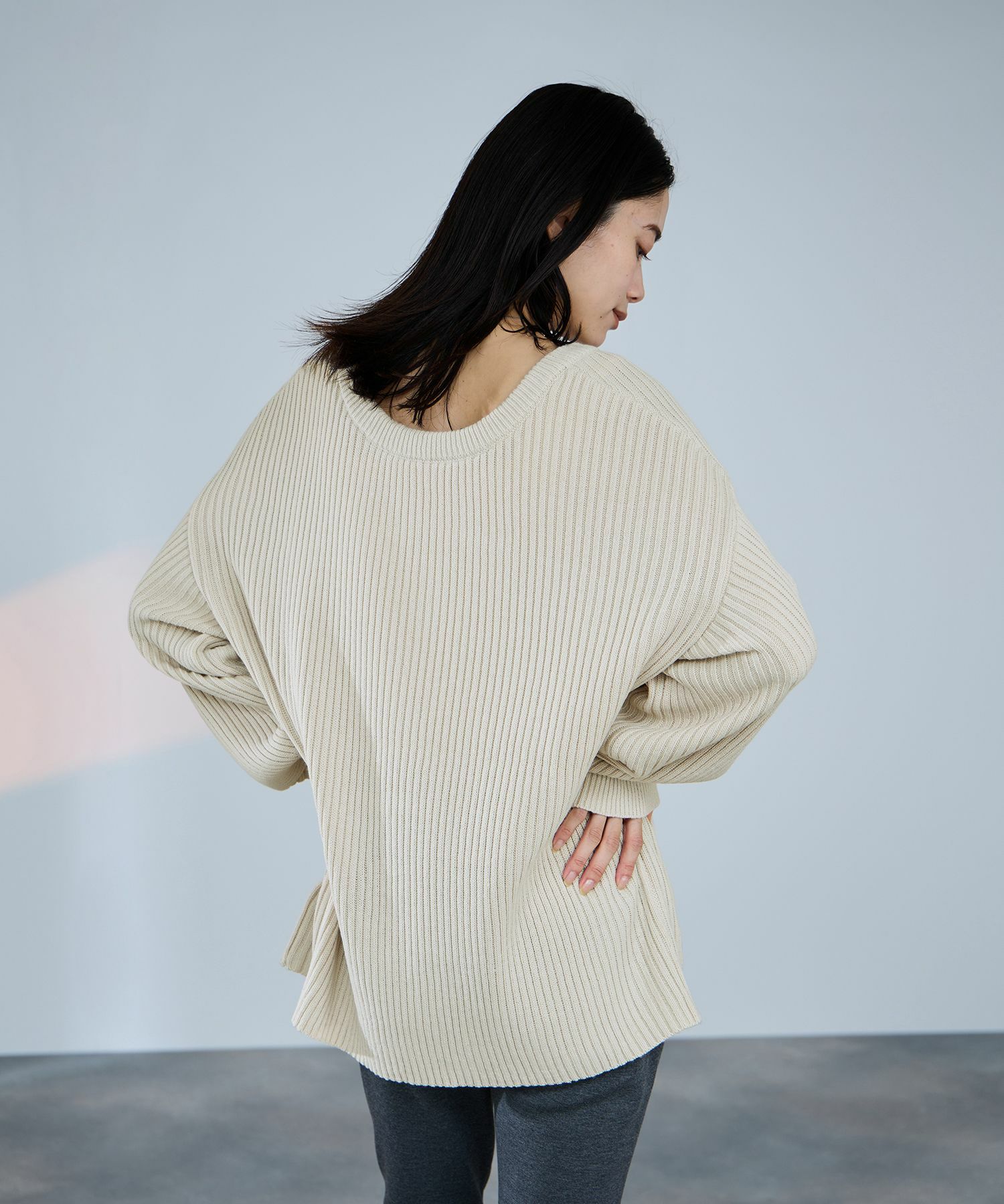 milli de l'air 前後2WAYバルキーニット レディース