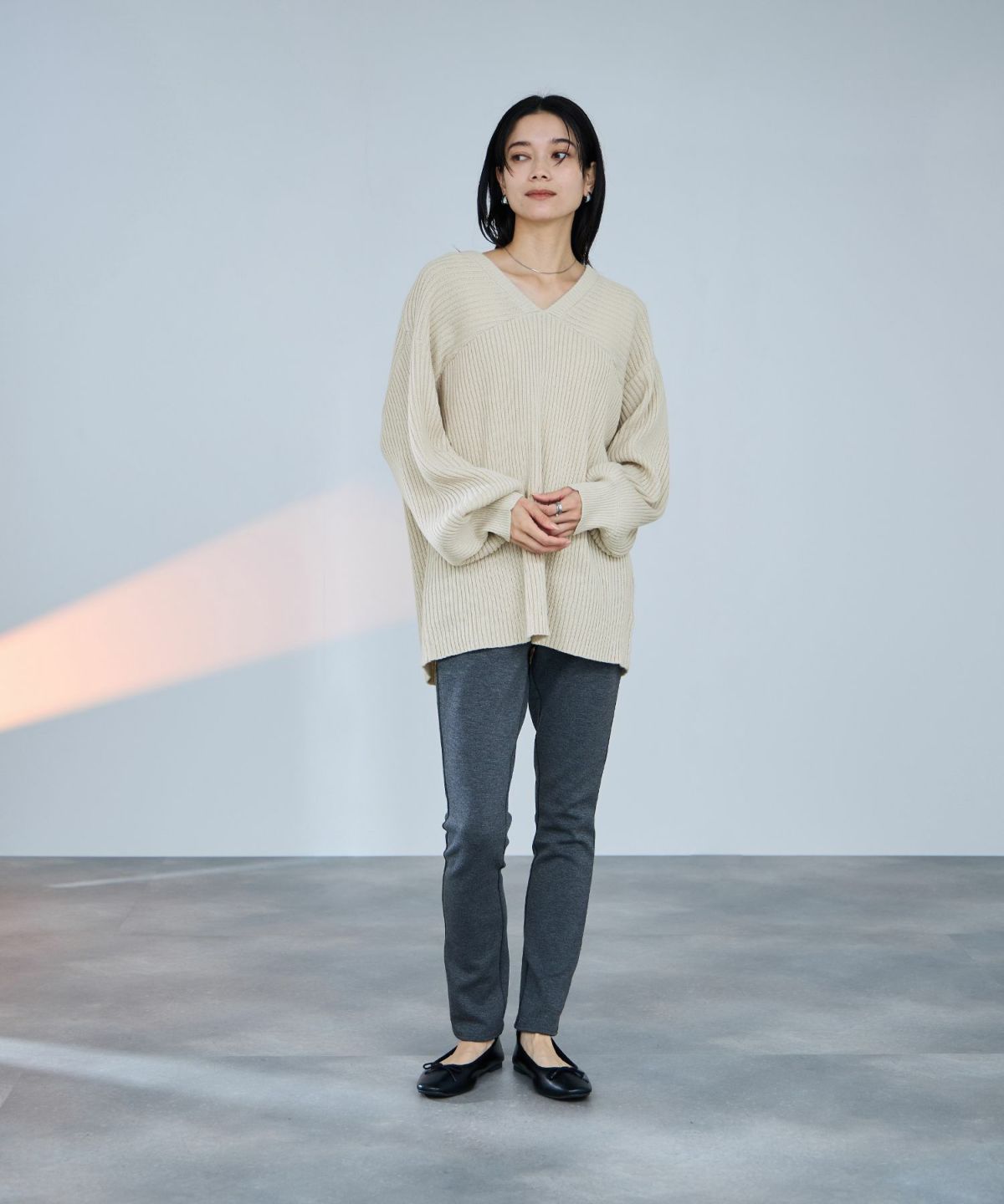 milli de l'air 前後2WAYバルキーニット レディース