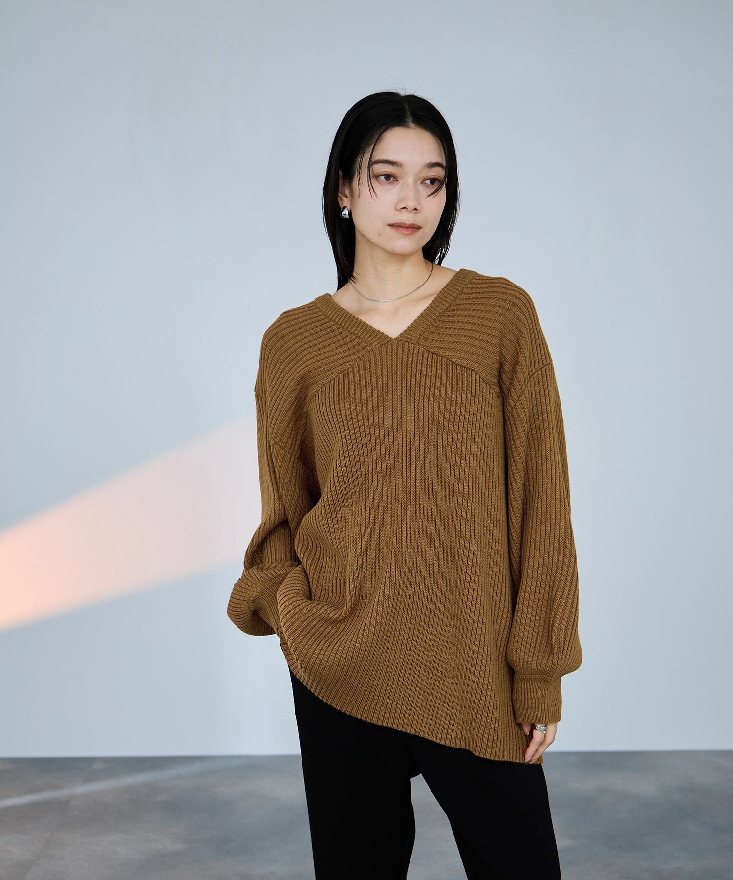 milli de l'air 前後2WAYバルキーニット レディース
