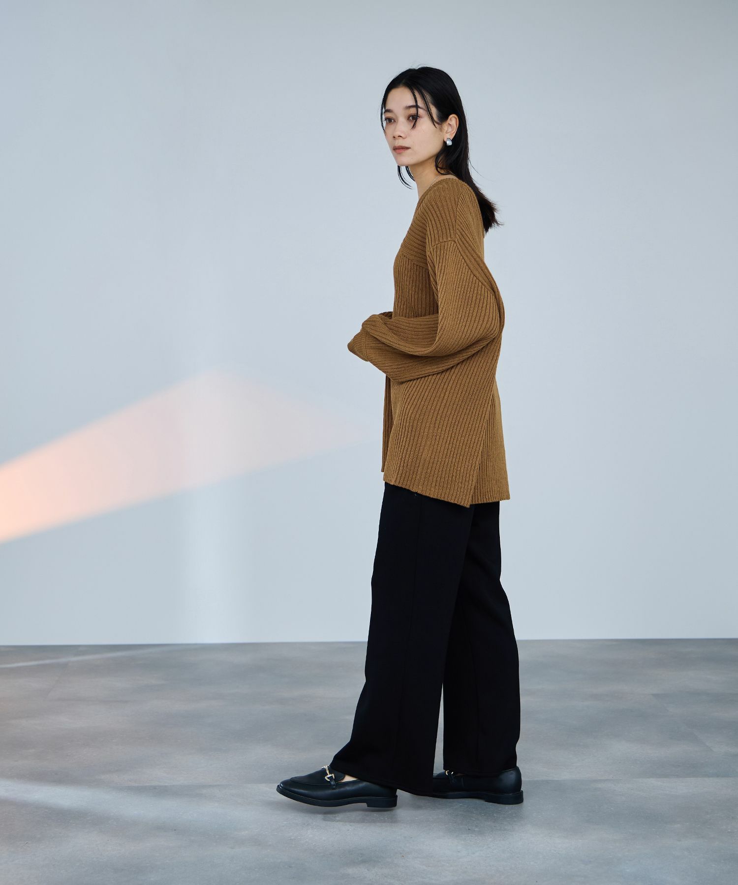 milli de l'air 前後2WAYバルキーニット レディース