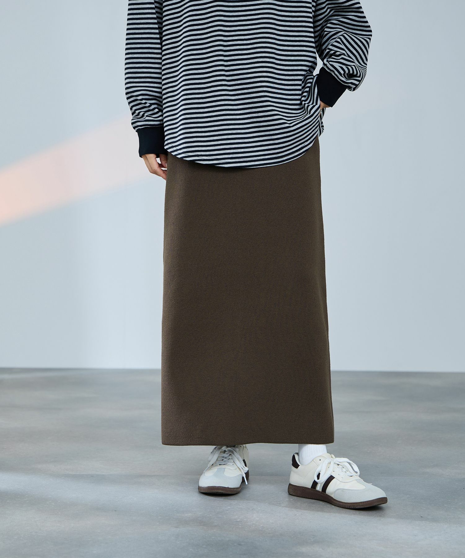 milli de l'air コンフィーズ ミラノリブナロースカート レディース