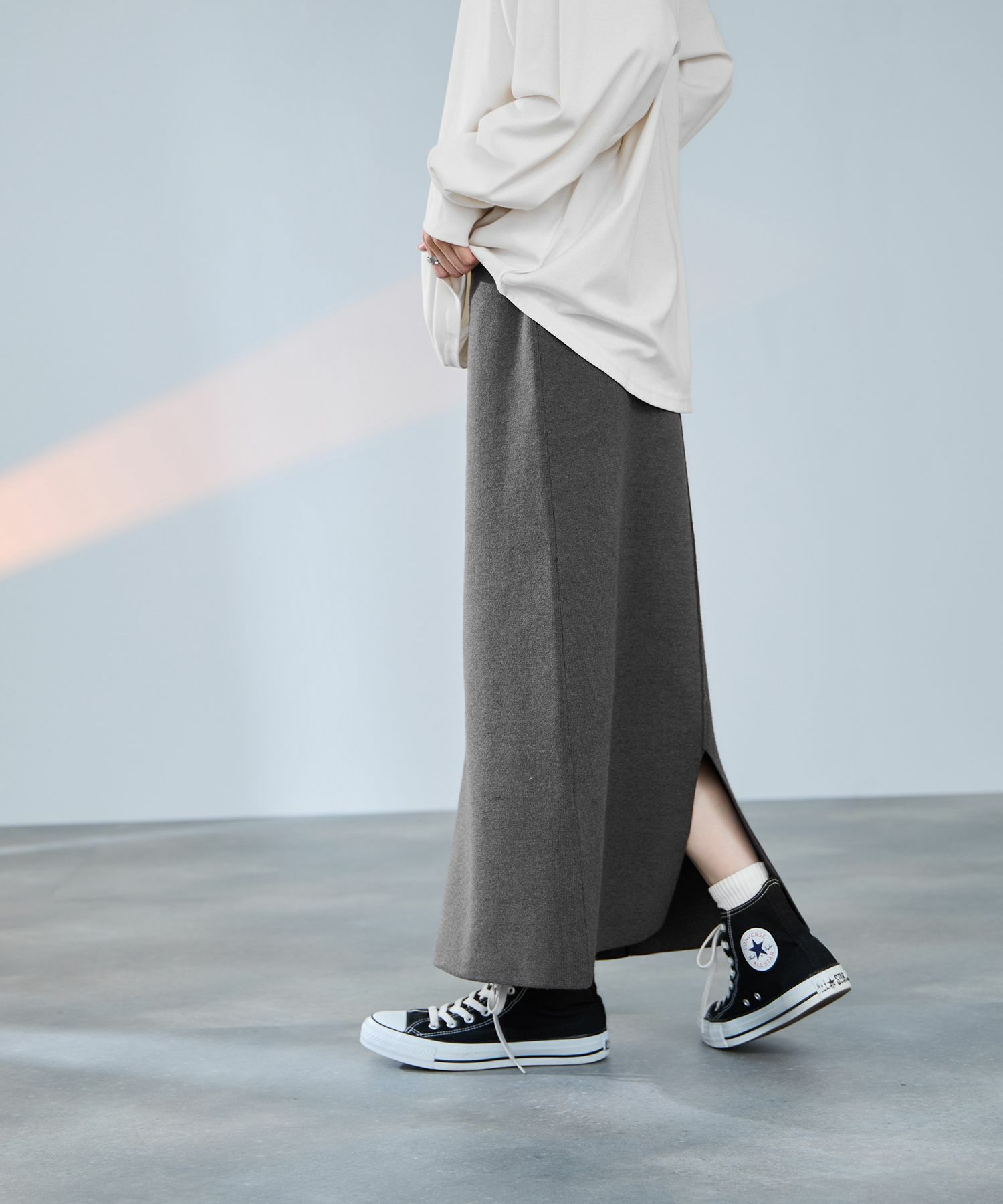 [値下げ]milli de l'air  コンフィーズ ミラノリブナロースカート レディース商品画像-4