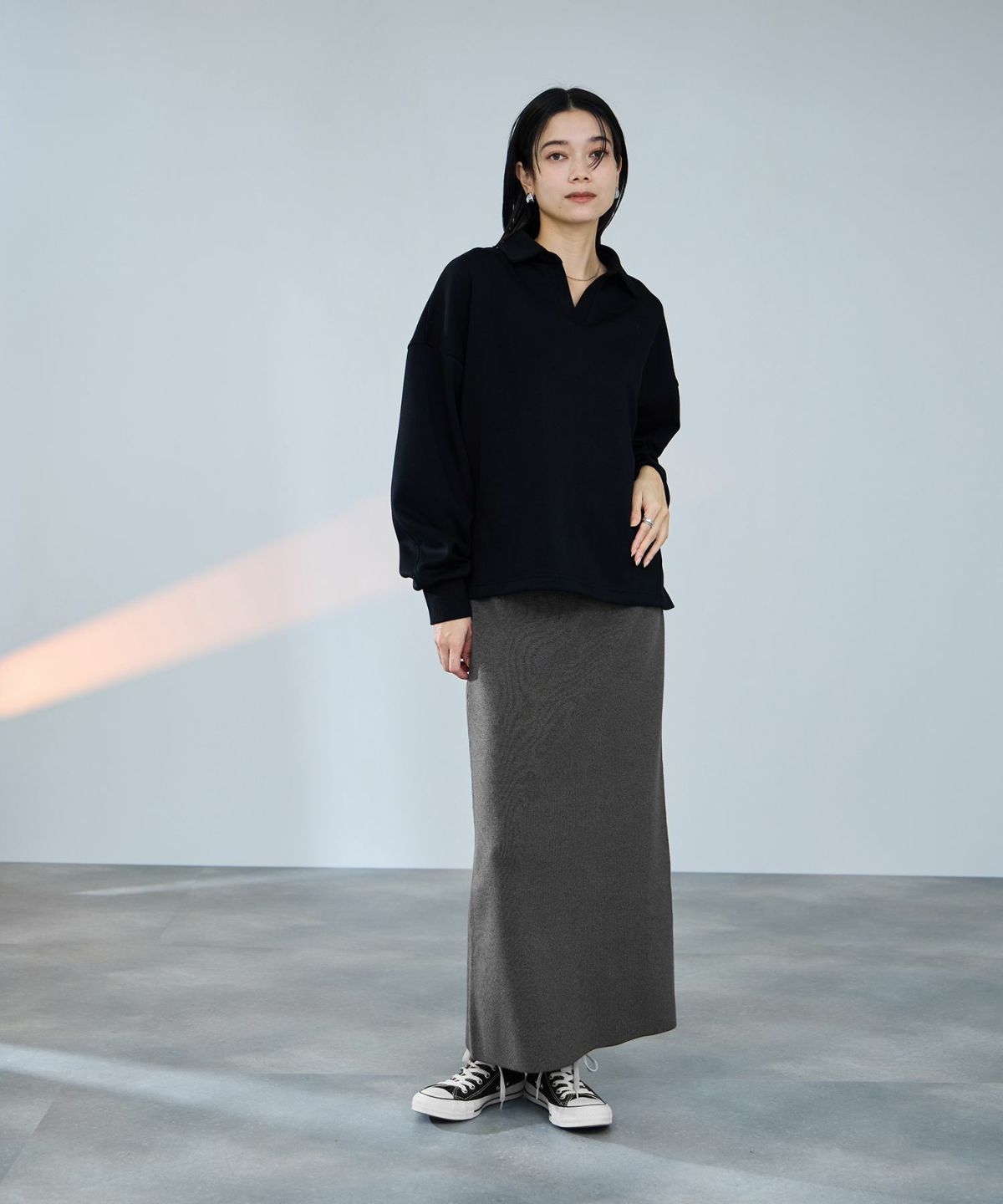 milli de l'air コンフィーズ ミラノリブナロースカート レディース