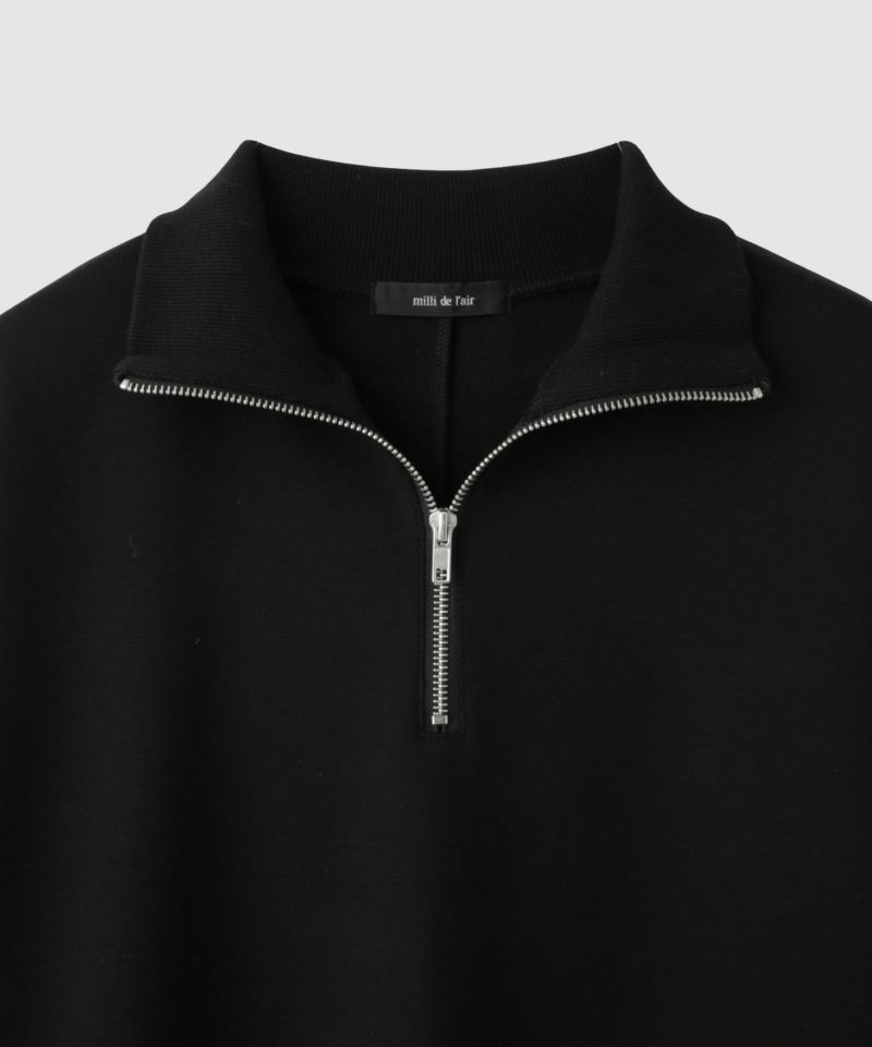 milli de l'air  パフィバック ダンボールニット ハーフジップワンピース レディース商品画像-14