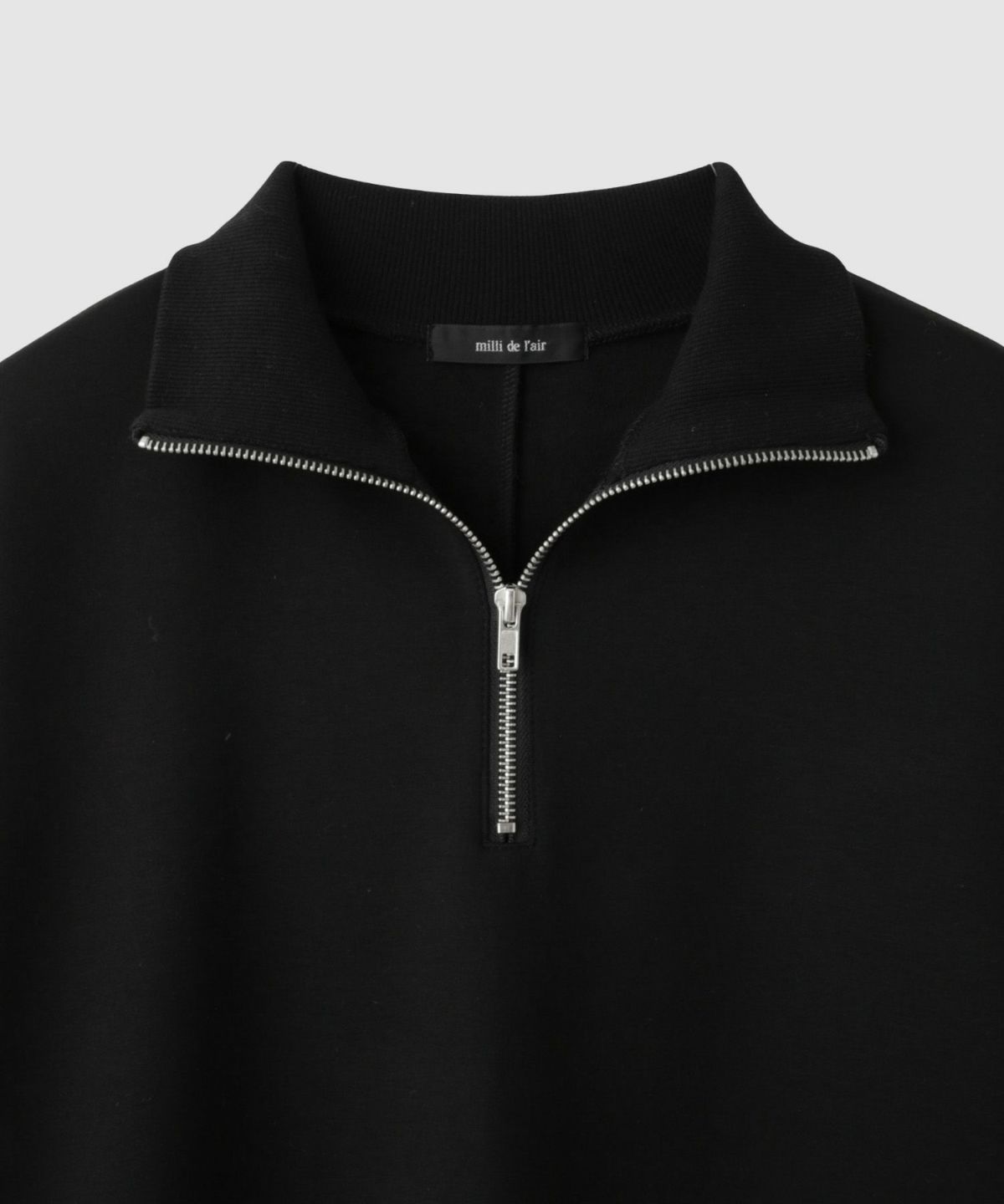 milli de l'air パフィバック ダンボールニット ハーフジップワンピース レディース