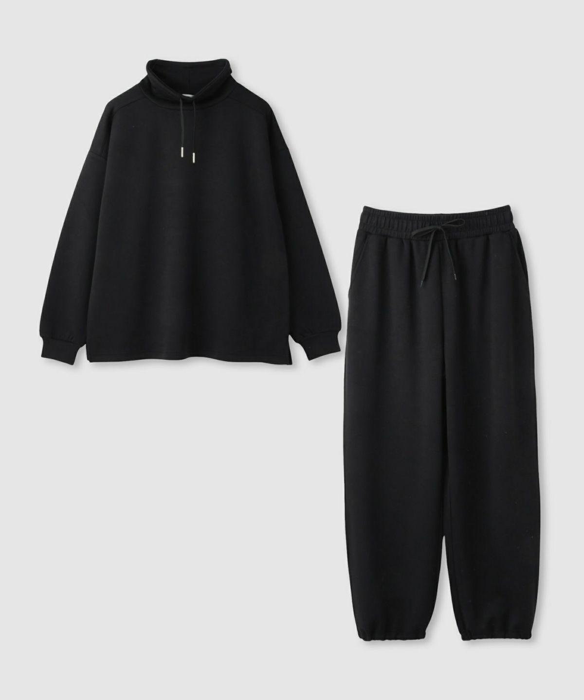 NAVY ハピ楽 もちもち素材 スタンドネックルームセット レディース