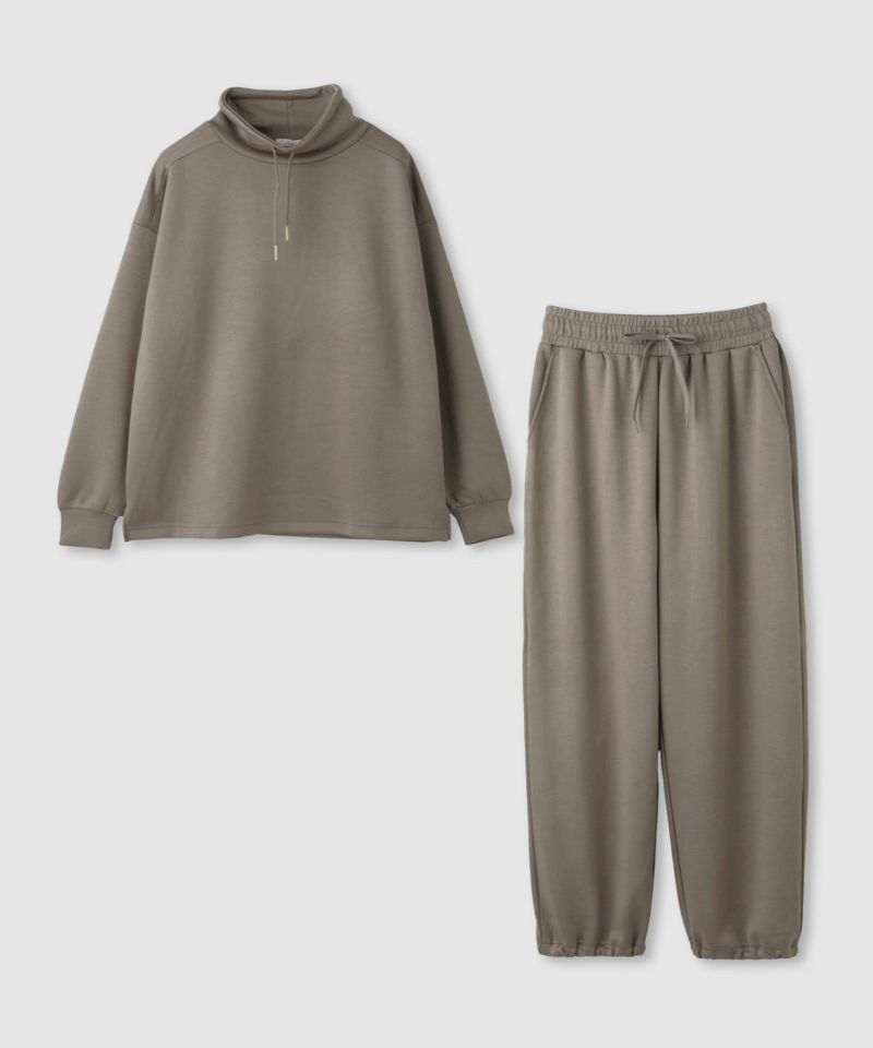 NAVY  ハピ楽 もちもち素材 スタンドネックルームセット レディース商品画像-2