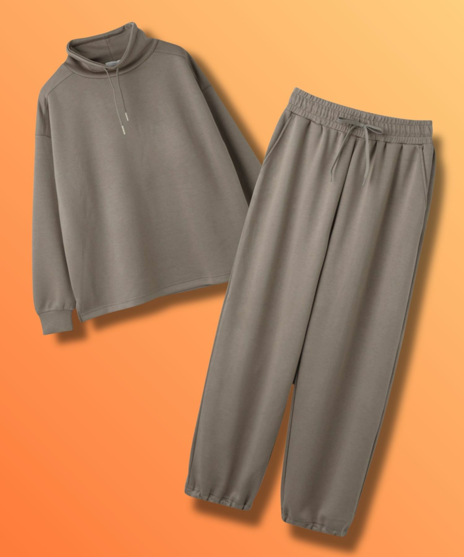 NAVY  ハピ楽 もちもち素材 スタンドネックルームセット レディース商品画像-2