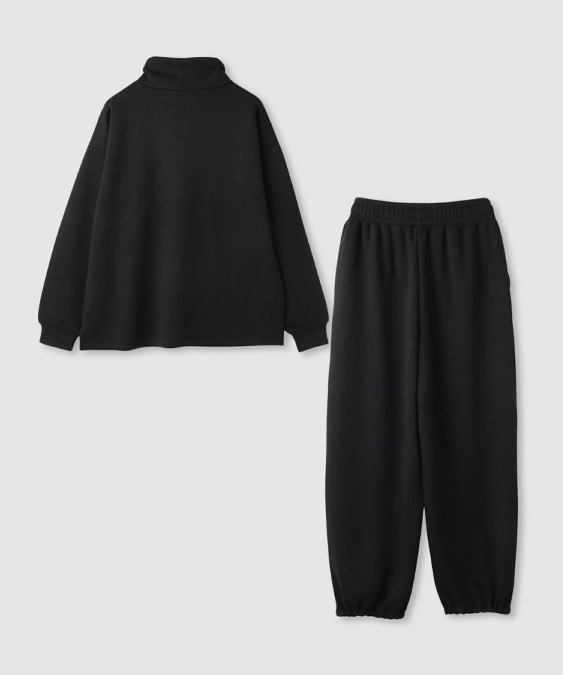 NAVY  ハピ楽 もちもち素材 スタンドネックルームセット レディース商品画像-3