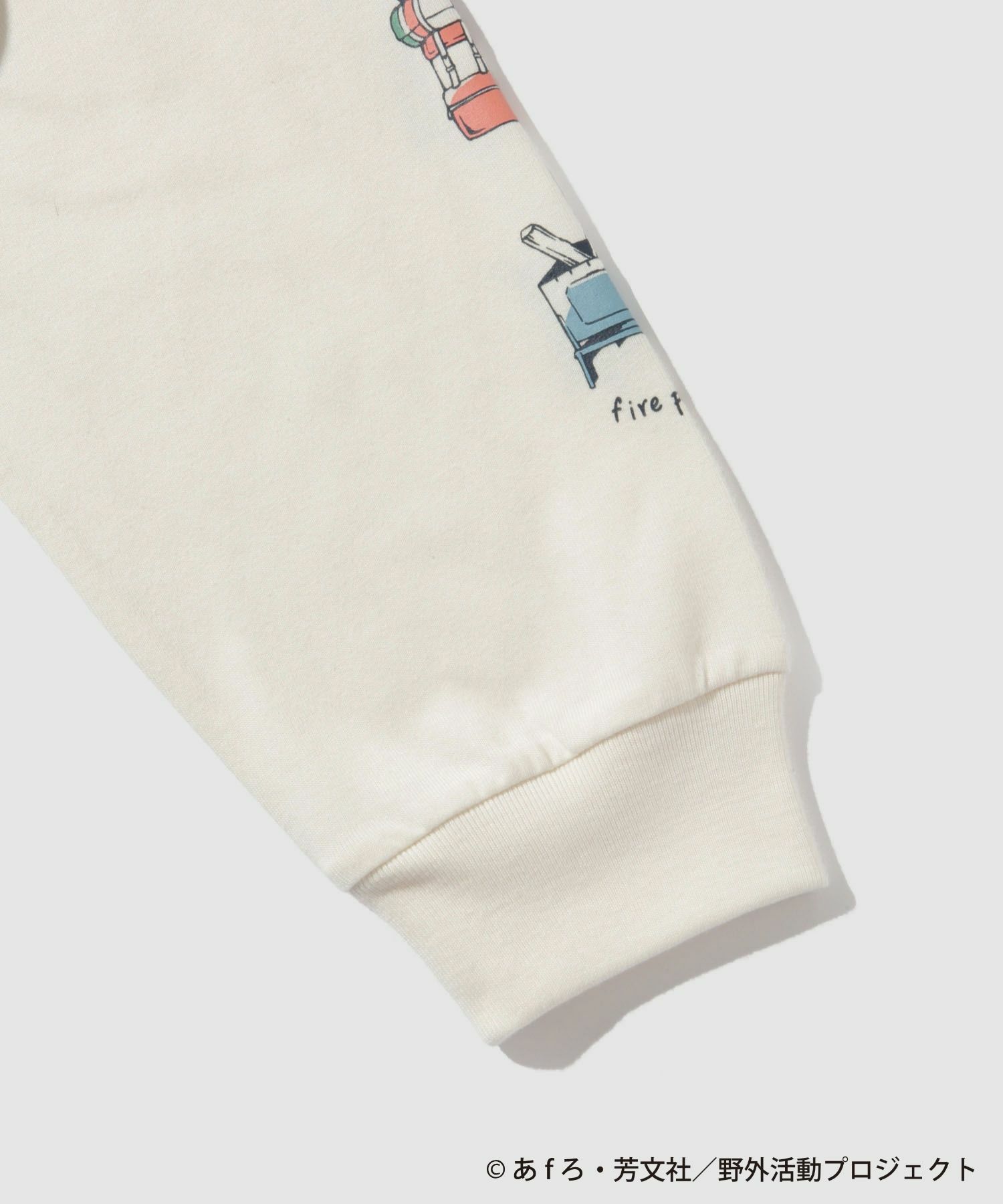 『ゆるキャン△ SEASON３』 袖プリント長袖Tシャツ ホワイト メンズ商品サムネイル-4