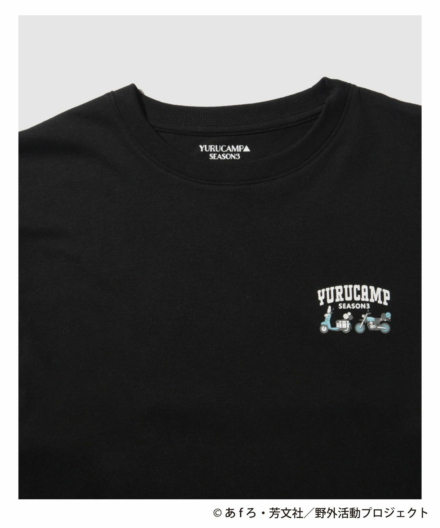 『ゆるキャン△ SEASON３』 袖プリント長袖Tシャツ ブラック メンズ商品画像-3