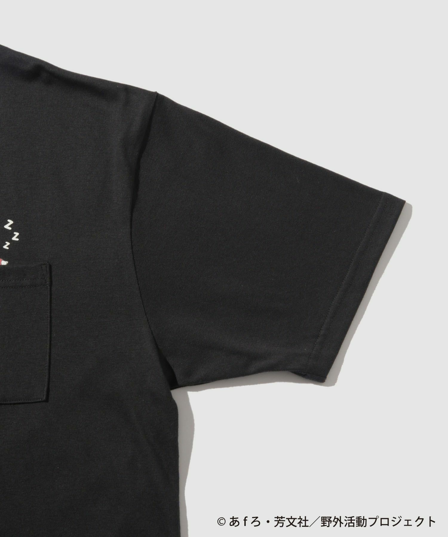 [予約販売 2/6より順次発送予定]『ゆるキャン△ SEASON３』 バックプリントポケット付きTシャツ ブラック メンズ メール便 対応商品商品画像-6