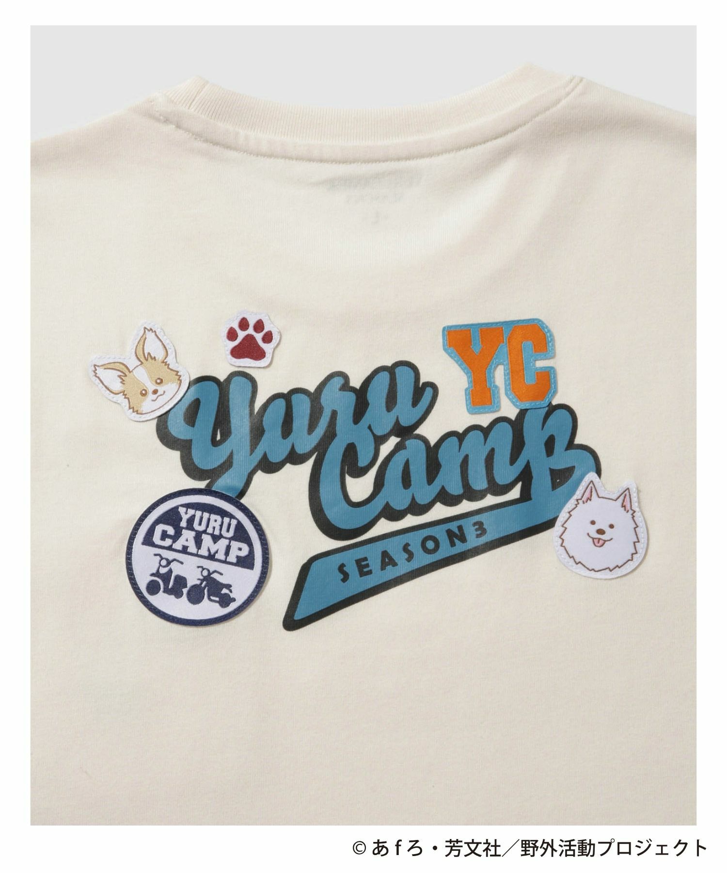 [予約販売 2/6より順次発送予定]『ゆるキャン△ SEASON３』 バックプリントポケット付きTシャツ ホワイト メンズ メール便 対応商品商品画像-7