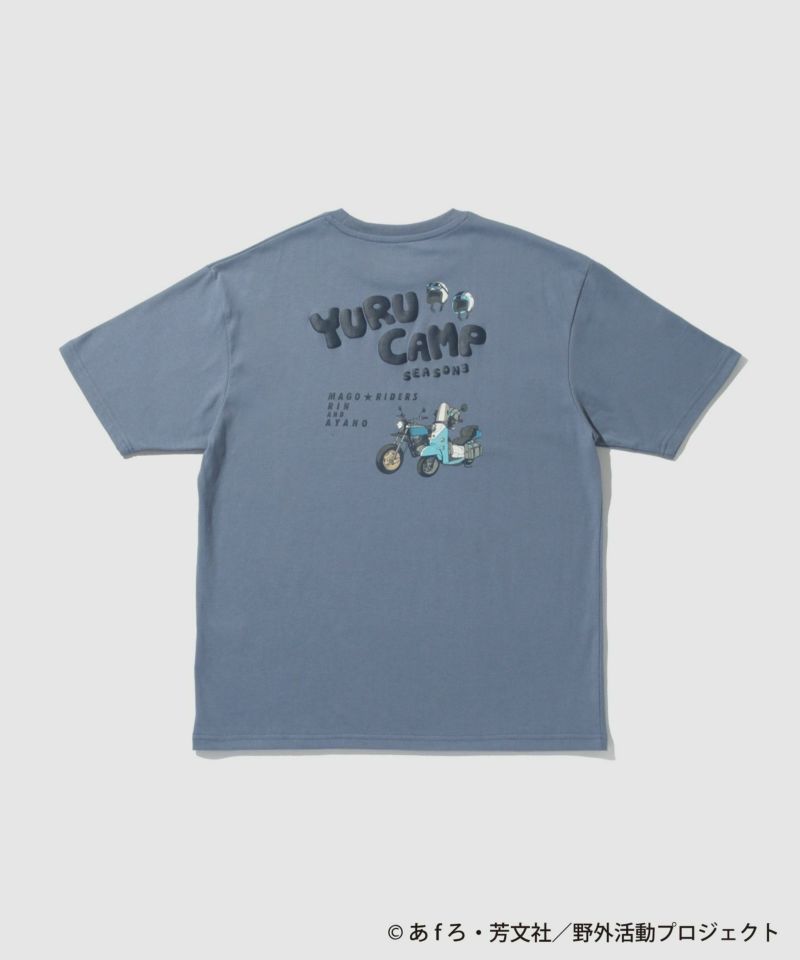 『ゆるキャン△ SEASON３』 バックプリントTシャツ ブルー メンズ メール便 対応商品商品画像-1