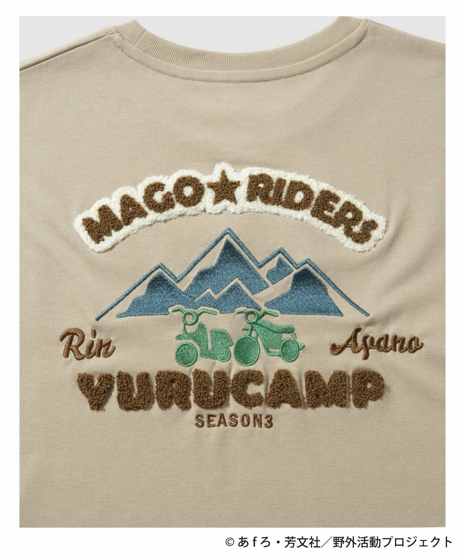 [予約販売 2/6より順次発送予定]『ゆるキャン△ SEASON３』 バックプリントTシャツ ベージュ メンズ メール便 対応商品商品サムネイル-7