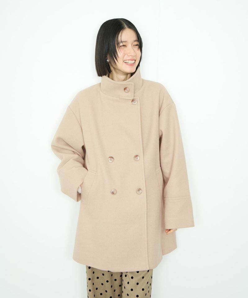[値下げ]Idnes  スタンドカラーミドルコート レディース商品画像-3