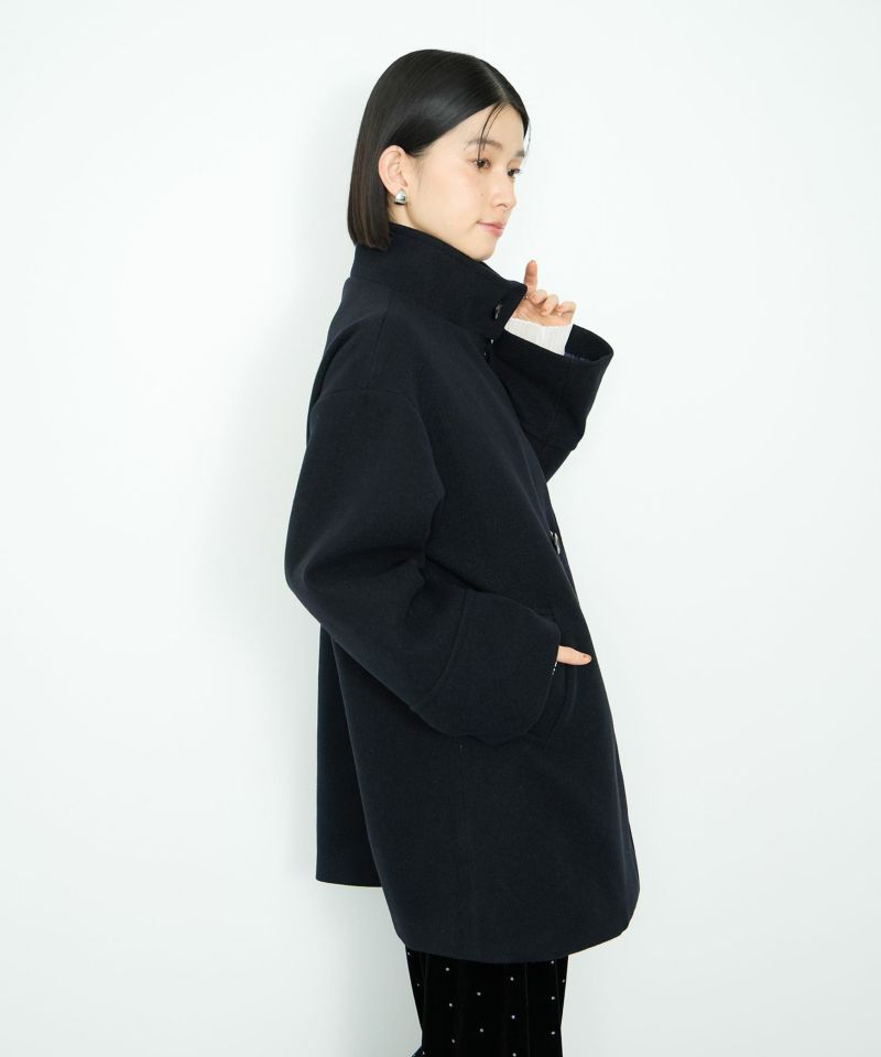 [最終さらに50%OFF]Idnes  スタンドカラーミドルコート レディース商品画像-6