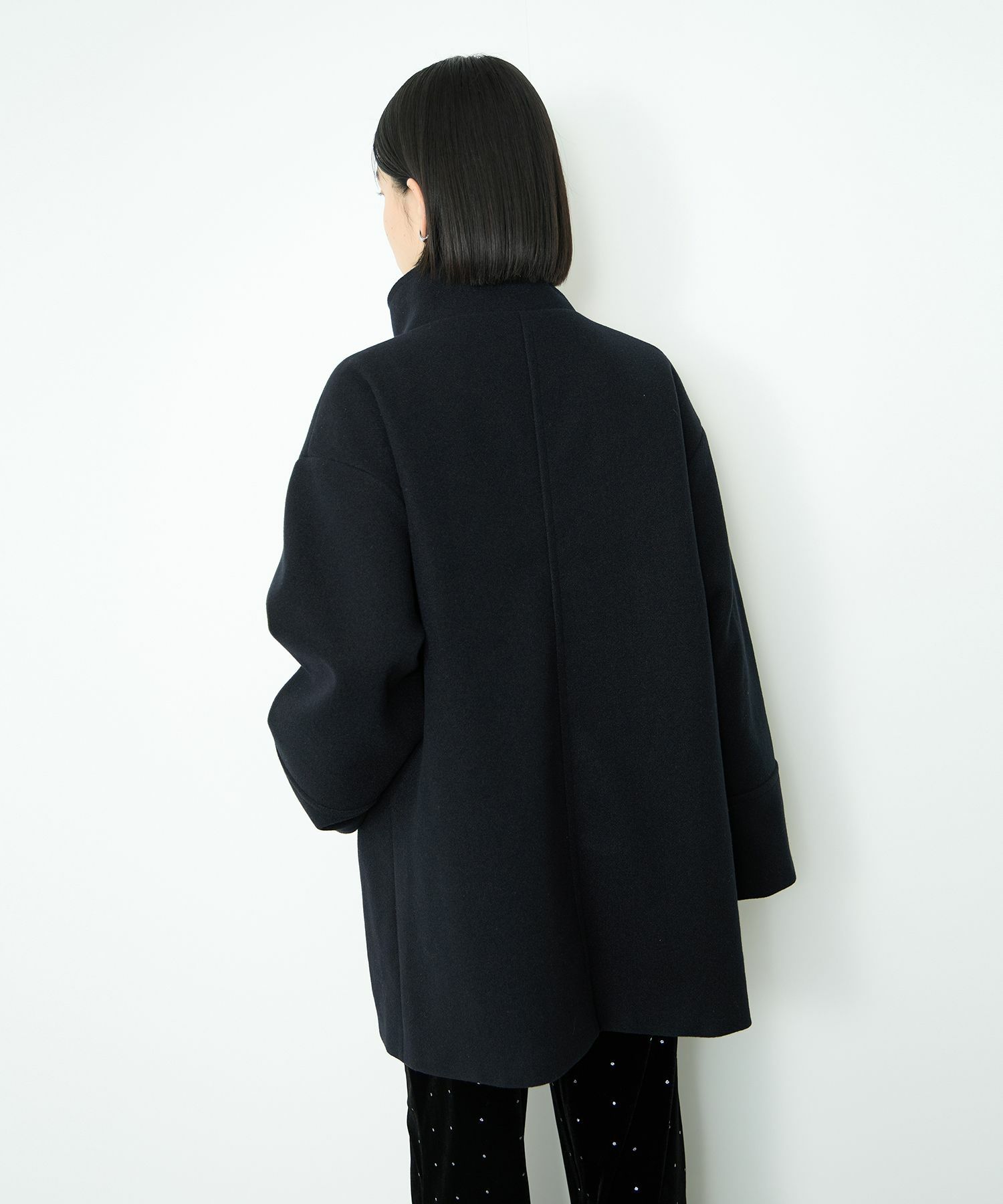 [値下げ]Idnes  スタンドカラーミドルコート レディース商品サムネイル-7