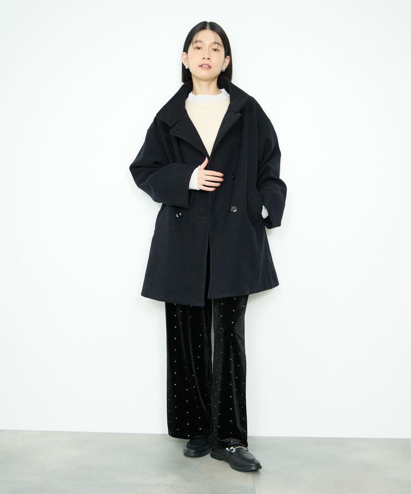 Idnes  スタンドカラーミドルコート レディース商品画像-10