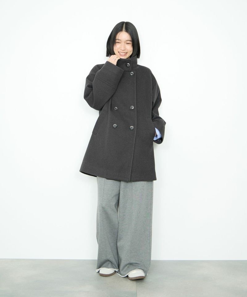 [値下げ]Idnes  スタンドカラーミドルコート レディース商品画像-12