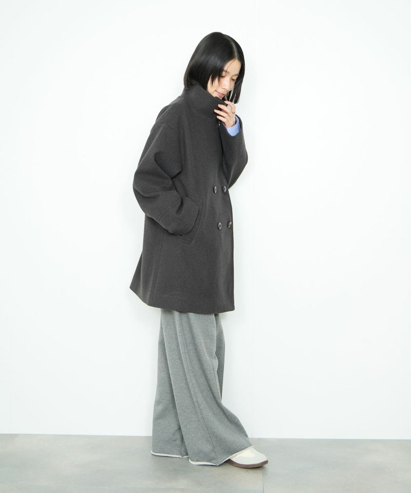 [値下げ]Idnes  スタンドカラーミドルコート レディース商品画像-13