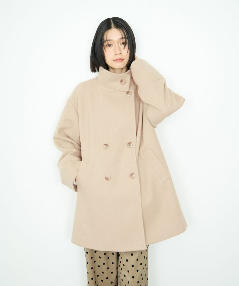 [最終さらに50%OFF]Idnes  スタンドカラーミドルコート レディース商品画像-14