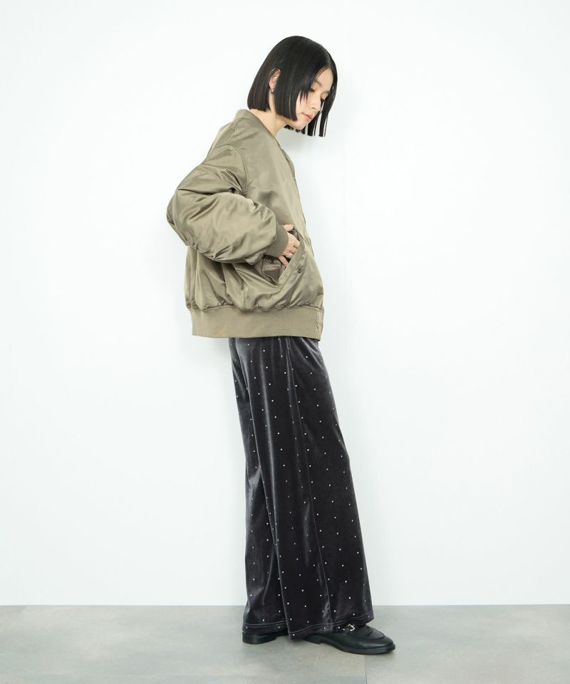 Idnes  中綿MA-1タイプジャケット レディース商品画像-7