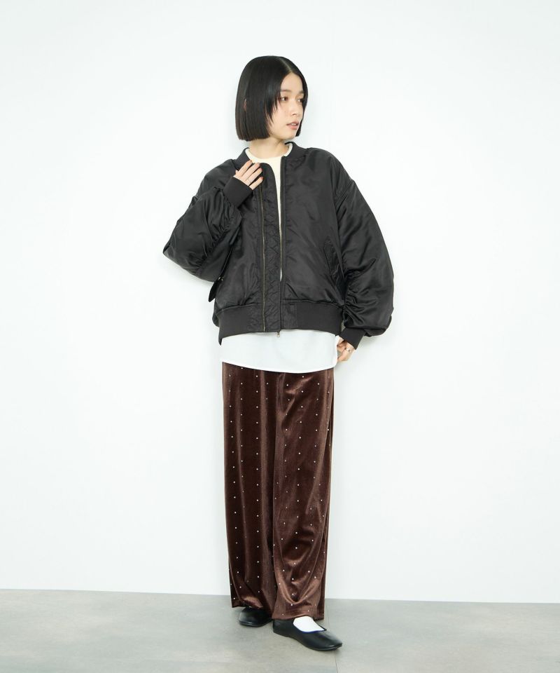 Idnes  中綿MA-1タイプジャケット レディース商品画像-10