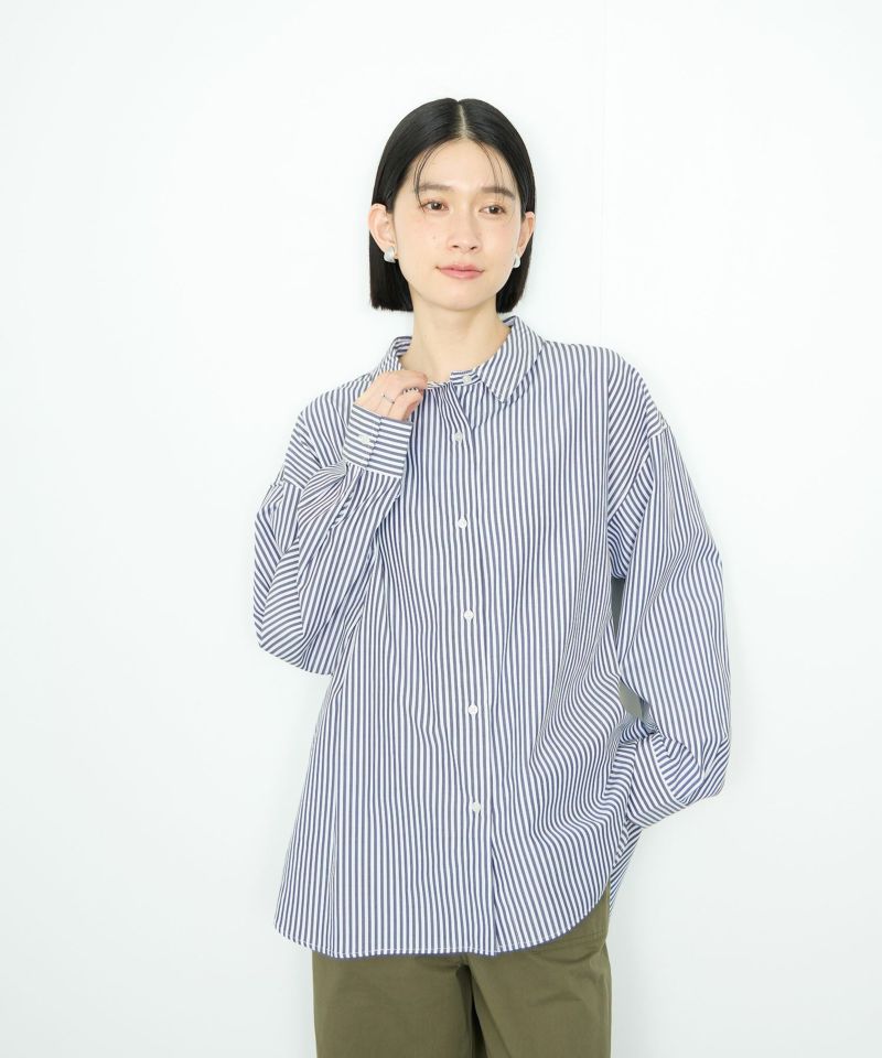 [値下げ]Idnes  レギュラーカラーオーバーサイズシャツ レディース商品画像-3