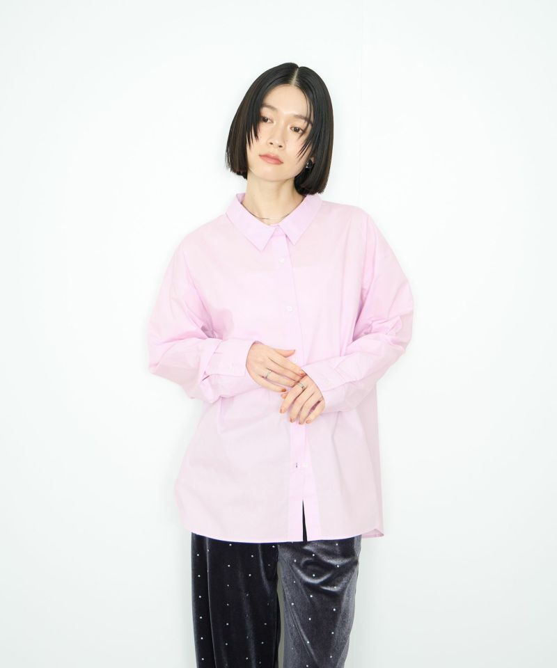 [値下げ]Idnes  レギュラーカラーオーバーサイズシャツ レディース商品画像-4