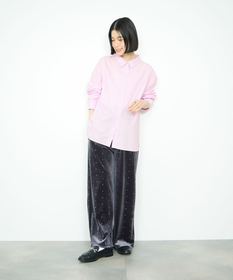 [値下げ]Idnes  レギュラーカラーオーバーサイズシャツ レディース商品画像-7