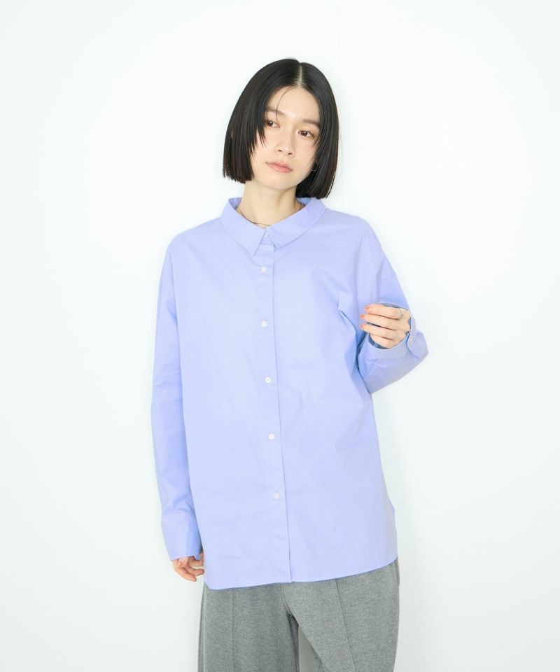 Idnes  レギュラーカラーオーバーサイズシャツ レディース商品画像-9
