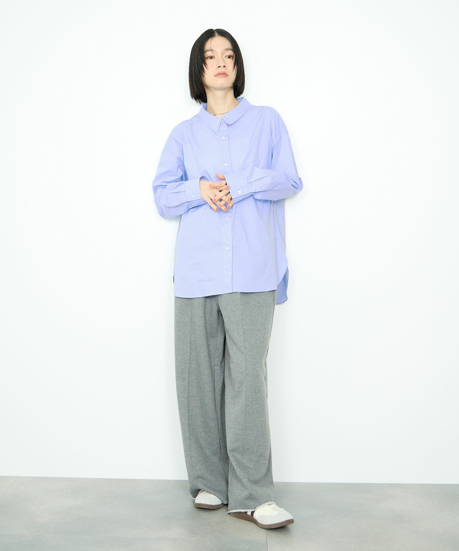 Idnes レギュラーカラーオーバーサイズシャツ レディース商品画像-11