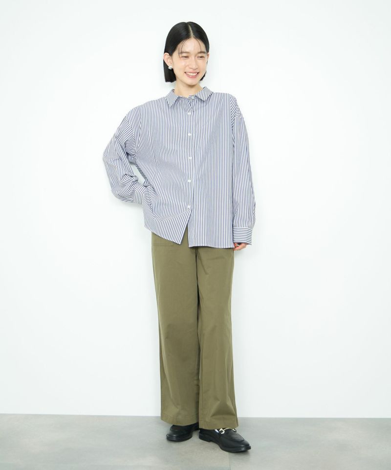 Idnes  レギュラーカラーオーバーサイズシャツ レディース商品画像-13