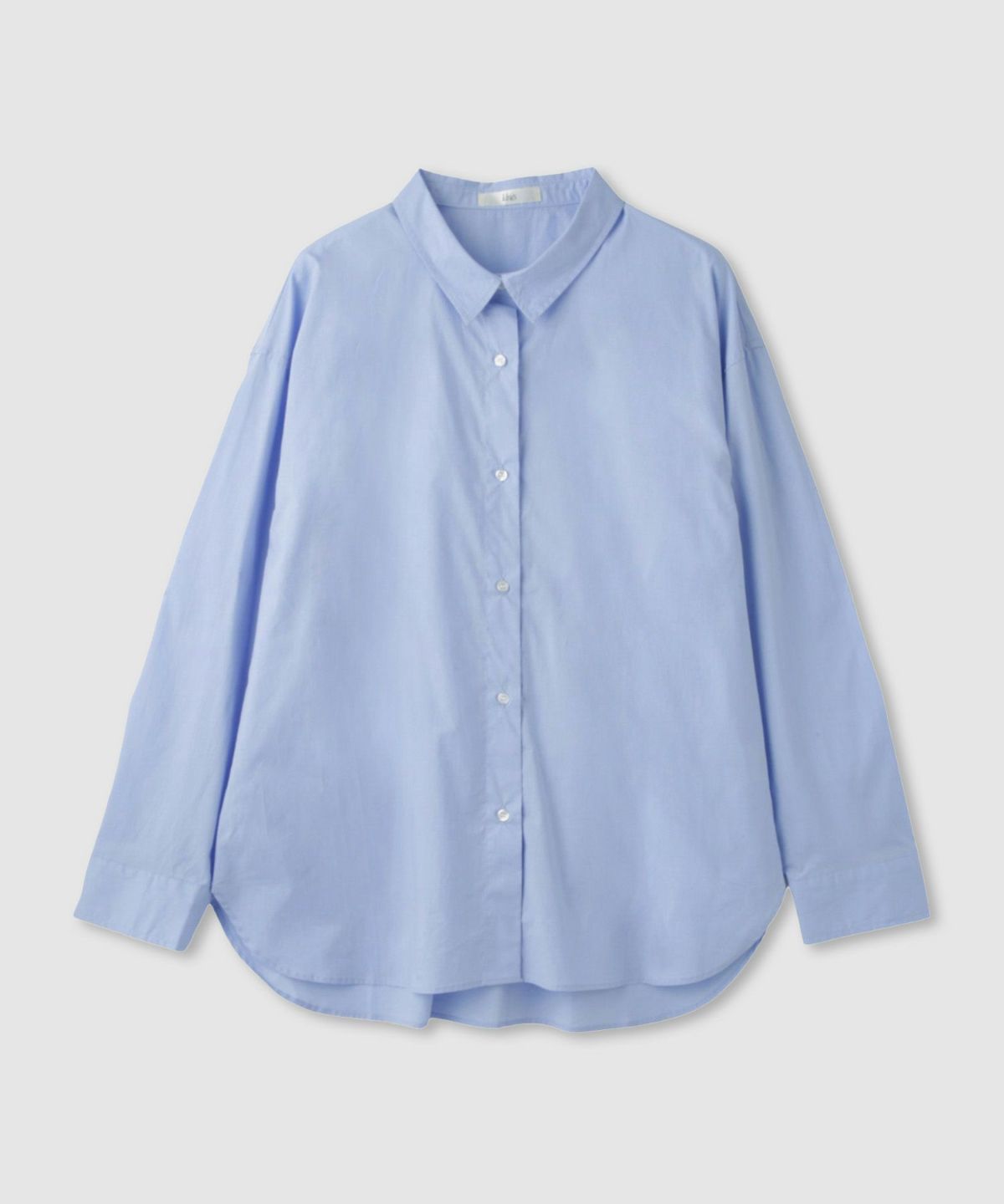 Idnes レギュラーカラーオーバーサイズシャツ レディース