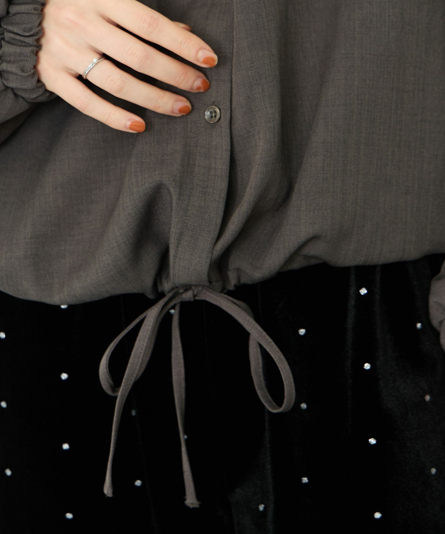 Idnes 裾ドロストブラウス レディース